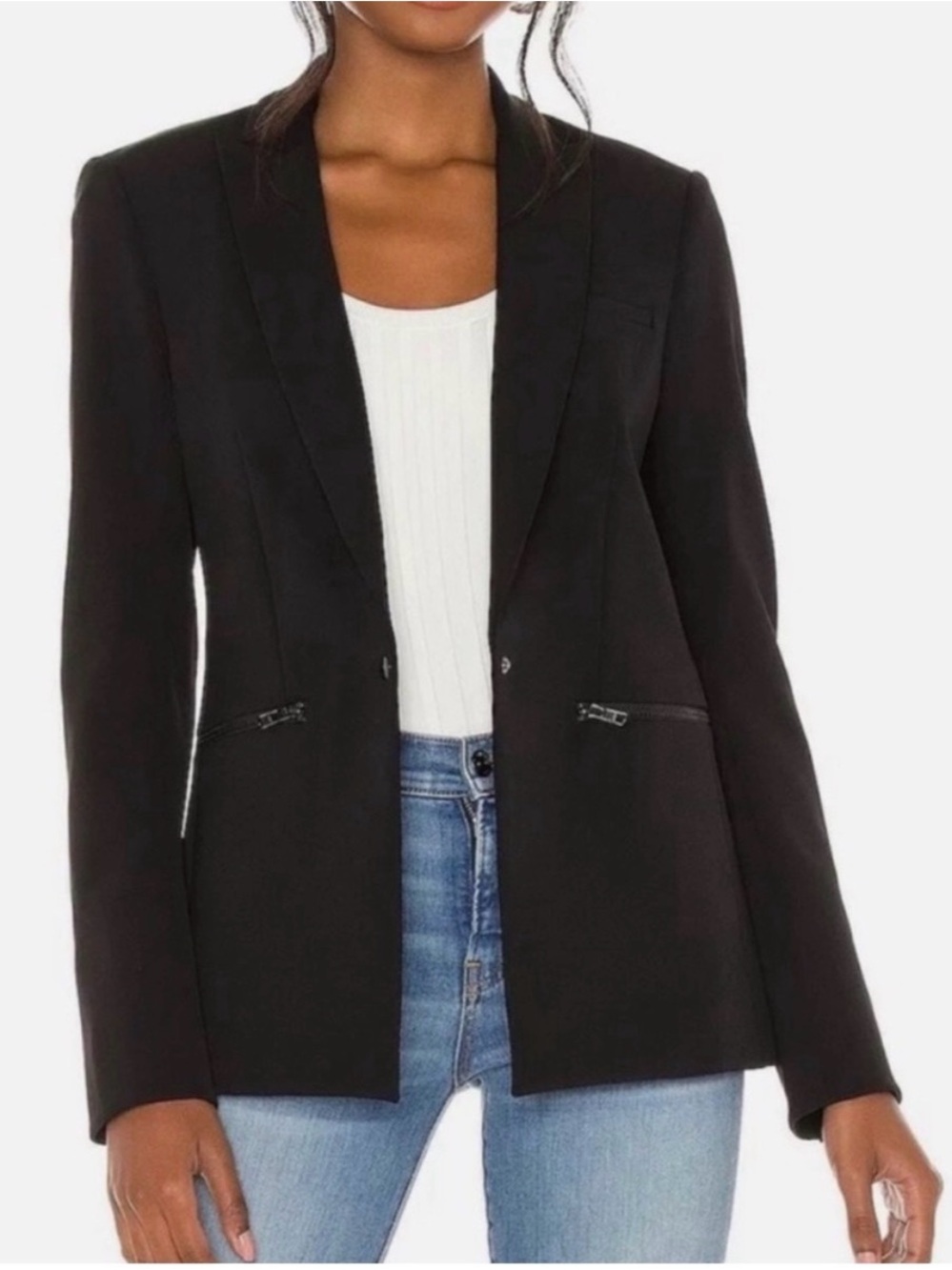 Veronica Beard Black Iconic Scuba Dickey Jacket size 10